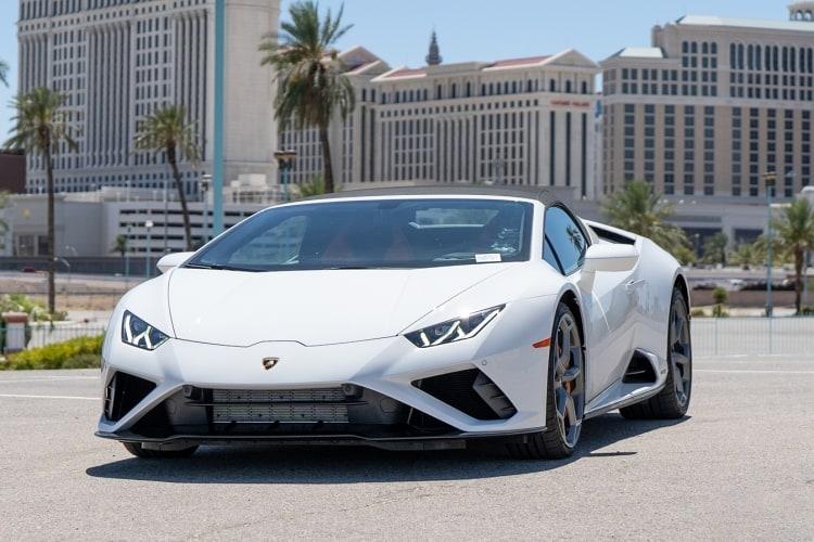 Lamborghini Huracán EVO Spyder exotic car rental Las Vegas