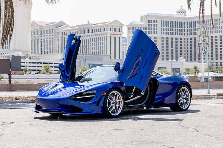 McLaren 750S Spider exotic car rental Las Vegas